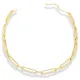 Clear Paperclip Link Chain CZ Sterling Silver Necklace
