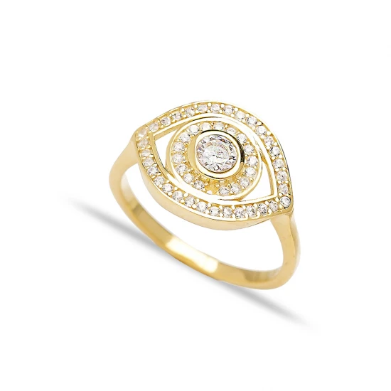 Eye Shape CZ Ring in 925 Sterling Silver Eye Shape CZ Ring in 925 Sterling Silver