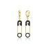 Trendy Safety Pin Black Zircon Dangle Earrings Wholesale Turkish Handmade 925 Sterling Silver Jewelry