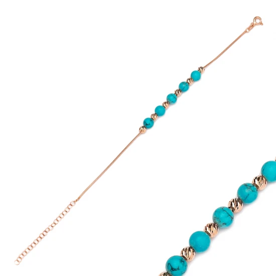 Minimalist Blue Ball 925 Sterling Silver Bracelet Minimalist Blue Ball 925 Sterling Silver Bracelet