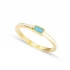 White Enamel Turquoise Cluster 925 Sterling Silver Ring