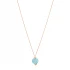 Solitaire Aqua Marine 925 Sterling Silver Necklace