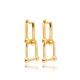 Double Rectangle Link 925 Sterling Silver Earrings