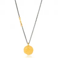 22 Karat Gold Vintage 925 Sterling Silver Pendant