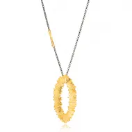 22 Karat Gold Vintage 925 Silver Pendant