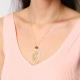 22 Karat Gold Geometric Pattern Sterling Silver Pendant 22 Karat Gold Geometric Pattern Sterling Silver Pendant