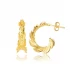 22 Karat Gold Plated Vintage Sterling Silver Earrings