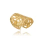 925 Silver 22 Karat Gold Plated Adjustable Vintage Ring