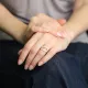 Clear Double Row Chain Band CZ 925 Sterling Silver Ring