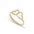 Dual Heart Plain 925 Sterling Silver Ring