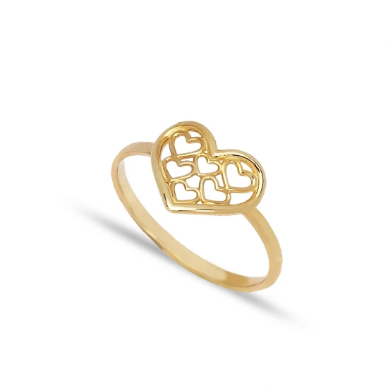 Multiple Heart Plain 925 Sterling Silver Ring | 925 Sterling Silver Wholesale | Sade Silver Multiple Heart Plain 925 Sterling Silver Ring - Sade 925 Silver Jewelry