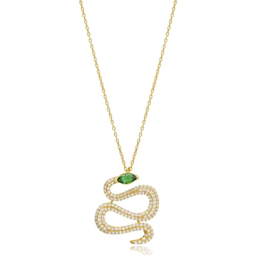 Turkish 925 Sterling Silver Snake Pendant