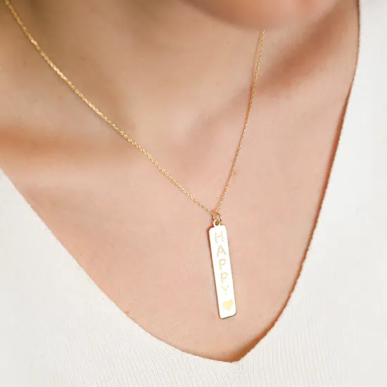Happy Letter 925 Sterling Silver Necklace Happy Letter 925 Sterling Silver Necklace