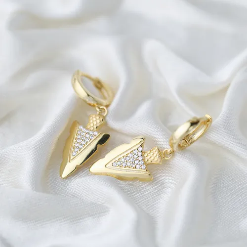 Arrowhead Shape Dangle 925 Sterling Silver Earrings