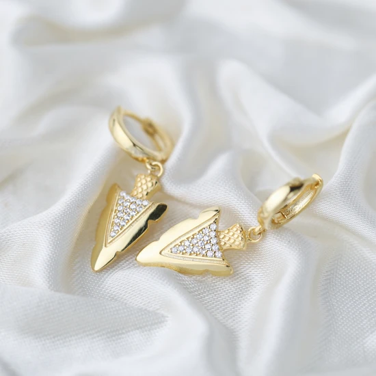 Arrowhead Shape Dangle 925 Sterling Silver Earrings