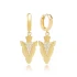 Arrowhead Shape Dangle 925 Sterling Silver Earrings