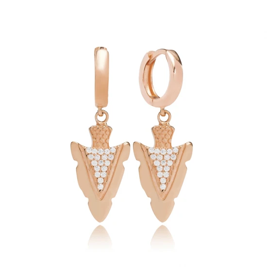 Arrowhead Shape Dangle 925 Sterling Silver Earrings