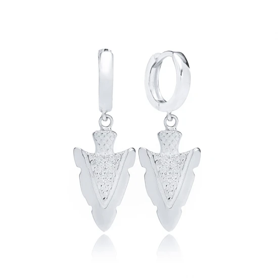 Arrowhead Shape Dangle 925 Sterling Silver Earrings