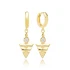 Chic Arrowhead Shape Dangle Sterling Silver Earrings