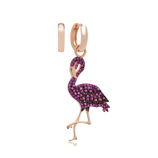 Ruby Flamingo 925 Sterling Silver Earrings Ruby Flamingo 925 Sterling Silver Earrings