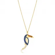 Colorful Toucan 925 Sterling Silver Pendant