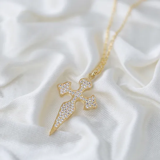 Turkish Handmade Cross Sterling Silver Pendant Turkish Handmade Cross Sterling Silver Pendant