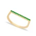 Graceful Emerald Beaded 925 Sterling Silver Ring