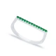 Graceful Emerald Beaded 925 Sterling Silver Ring Graceful Emerald Beaded 925 Sterling Silver Ring