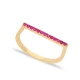 Graceful Ruby Beaded 925 Sterling Silver Ring