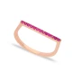 Graceful Ruby Beaded 925 Sterling Silver Ring