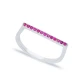 Graceful Ruby Beaded 925 Sterling Silver Ring