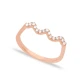 Wave Style Emerald Beaded 925 Sterling Silver Ring