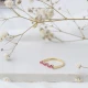 Wave Style Ruby Beaded 925 Sterling Silver Ring
