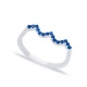 Wave Style Sapphire Beaded 925 Sterling Silver Ring Wave Style Sapphire Beaded 925 Sterling Silver Ring