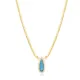 Turquoise Drop Zircon Stone Curb Chain Necklace Wholesale Turkish 925 Sterling Silver Jewelry Turquoise Drop Zircon Stone Curb Chain Necklace Wholesale Turkish 925 Sterling Silver Jewelry