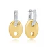 Chic Oval CZ Mix Plated 925 Sterling Silver Earrings