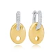 Chic Oval CZ Mix Plated 925 Sterling Silver Earrings Chic Oval CZ Mix Plated 925 Sterling Silver Earrings