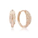 19mm Sized Leaf CZ 925 Sterling Silver Earrings