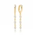 Clear Long Oval Bezel CZ 925 Sterling Silver Earrings