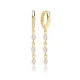 Clear Long Oval Bezel CZ 925 Sterling Silver Earrings Clear Long Oval Bezel CZ 925 Sterling Silver Earrings