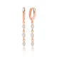 Clear Long Oval Bezel CZ 925 Sterling Silver Earrings Clear Long Oval Bezel CZ 925 Sterling Silver Earrings