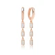 Rectangle CZ Dangle 925 Sterling Silver Earrings Rectangle CZ Dangle 925 Sterling Silver Earrings