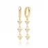 Lovely Triangle Dangle 925 Sterling Silver Earrings