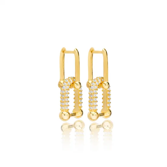 Stylish Oval Charm Zircon Stone Earring Turkish Wholesale Handmade 925 Sterling Silver Jewelry Stylish Oval Charm Zircon Stone Earring Turkish Wholesale Handmade 925 Sterling Silver Jewelry