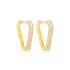 Nice Triangle Shape CZ 925 Sterling Silver Earrings