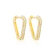 Nice Triangle Shape CZ 925 Sterling Silver Earrings Nice Triangle Shape CZ 925 Sterling Silver Earrings