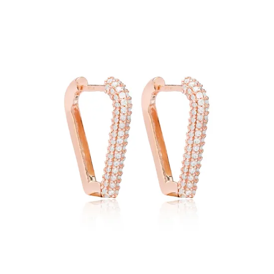 Nice Triangle Shape CZ 925 Sterling Silver Earrings Nice Triangle Shape CZ 925 Sterling Silver Earrings