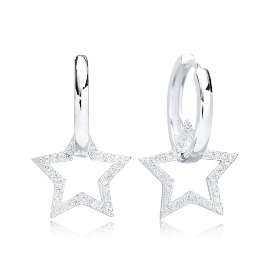 Giant Star 21 925 Sterling Silver Earrings Giant Star 21 925 Sterling Silver Earrings