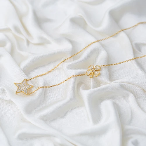 Lucky Star And Clover 925 Sterling Silver Pendant Lucky Star And Clover 925 Sterling Silver Pendant