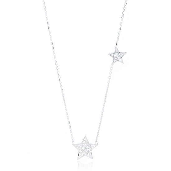 Sparkling Stars 925 Sterling Silver Pendant